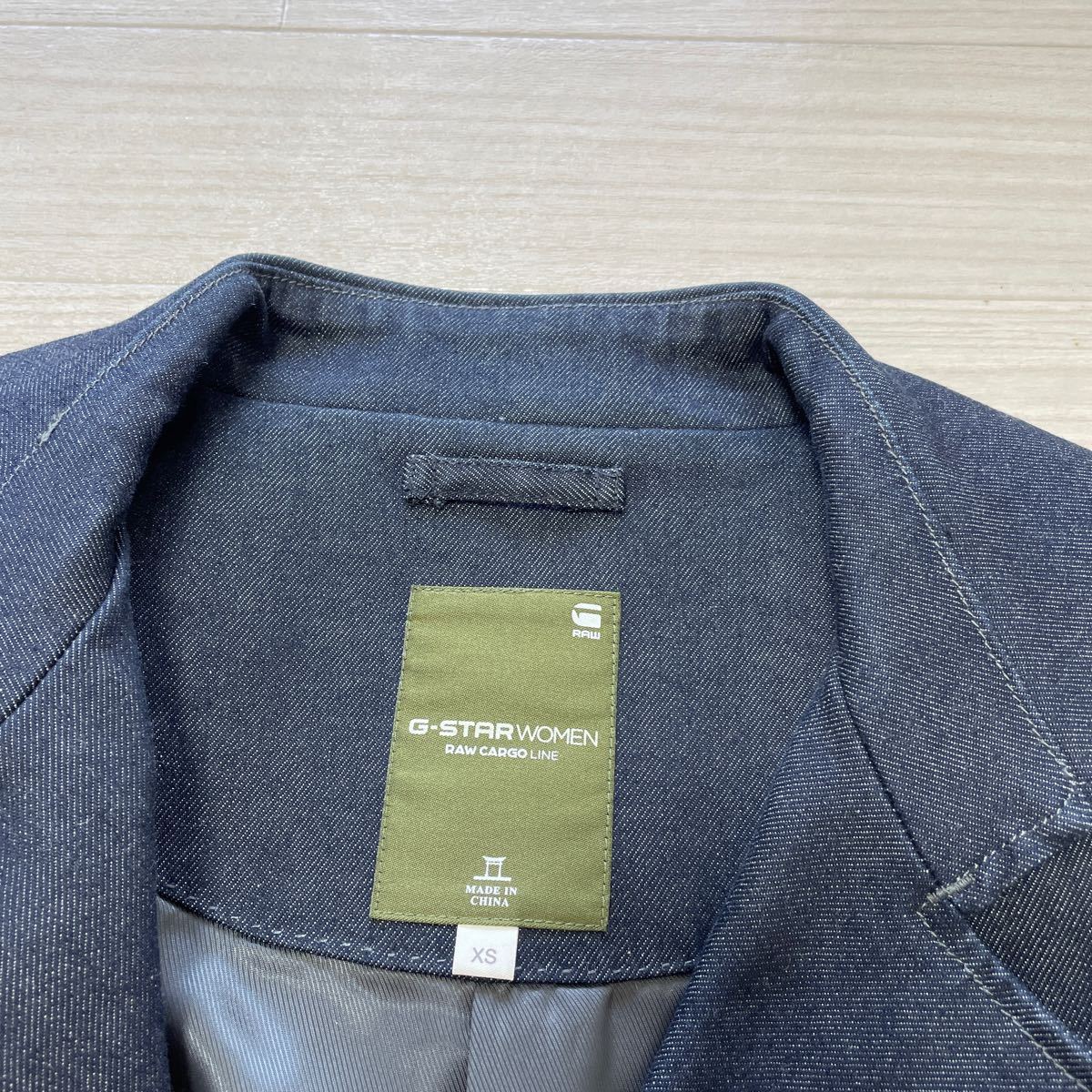 G-STAR RAW DUTY CLASSIC TRENCH デニム トレンチコート ジースターロゥ ネイビー レディース サイズ XS 美品_画像2