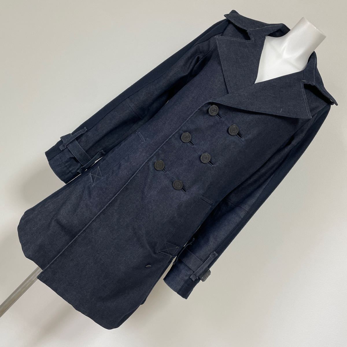 G-STAR RAW DUTY CLASSIC TRENCH デニム トレンチコート ジースターロゥ ネイビー レディース サイズ XS 美品_画像9