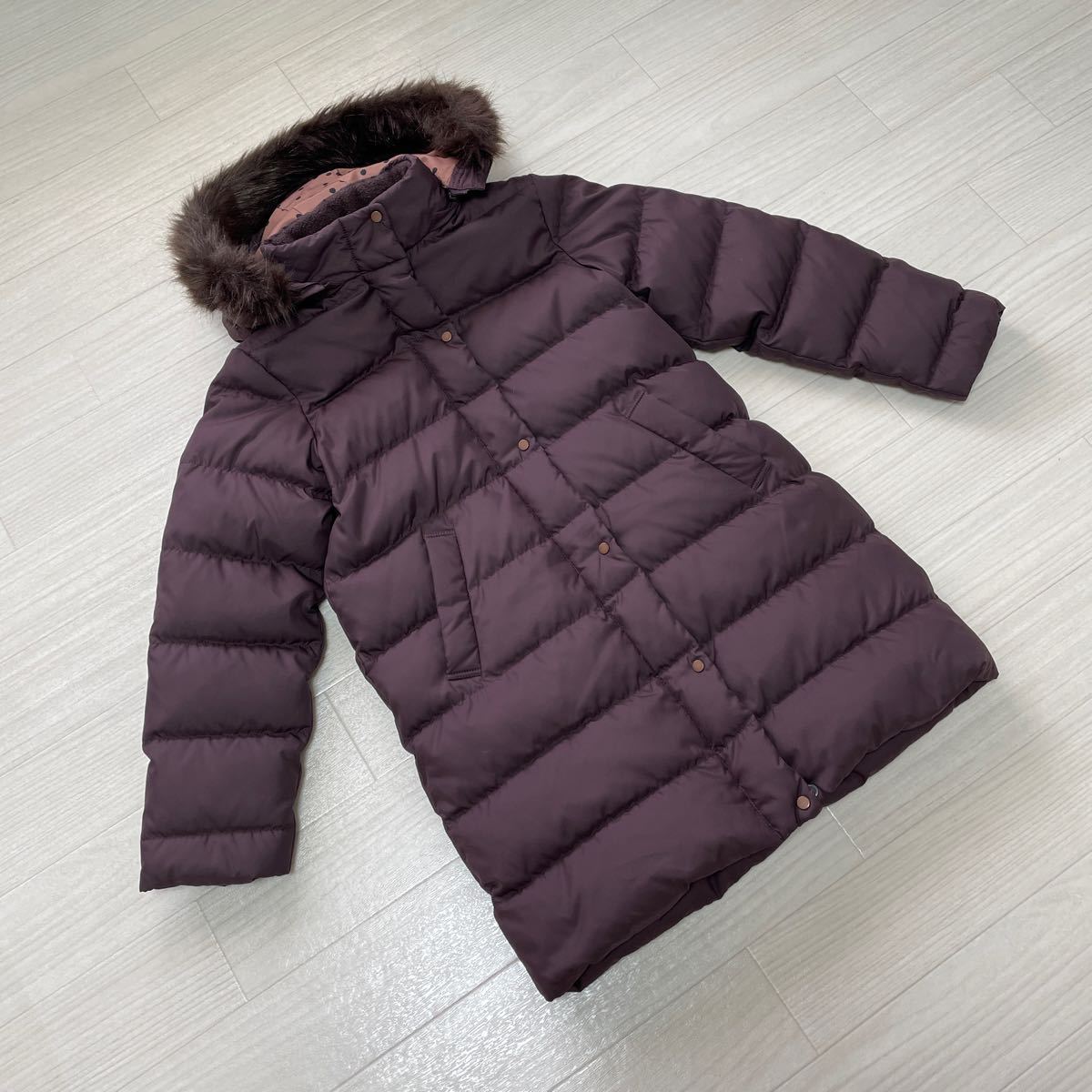 UNITED ARROWS GREEN LABEL RELAXING グリーンレーベル キッズ 子供 女の子 ダウンコート ダウン80% サイズ135 美品 クリ済み_画像1