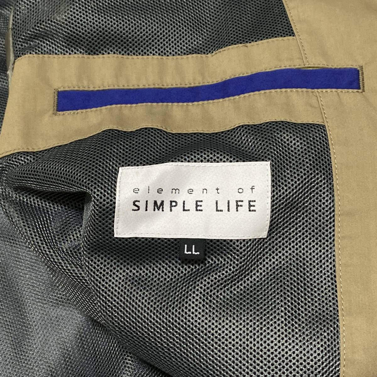 SIMPLE LIFE シンプルライフ 裏地メッシュ ポリエステル マウンテンパーカー ジャケット LL イエロー系 メンズ レナウン 24-0109_画像4