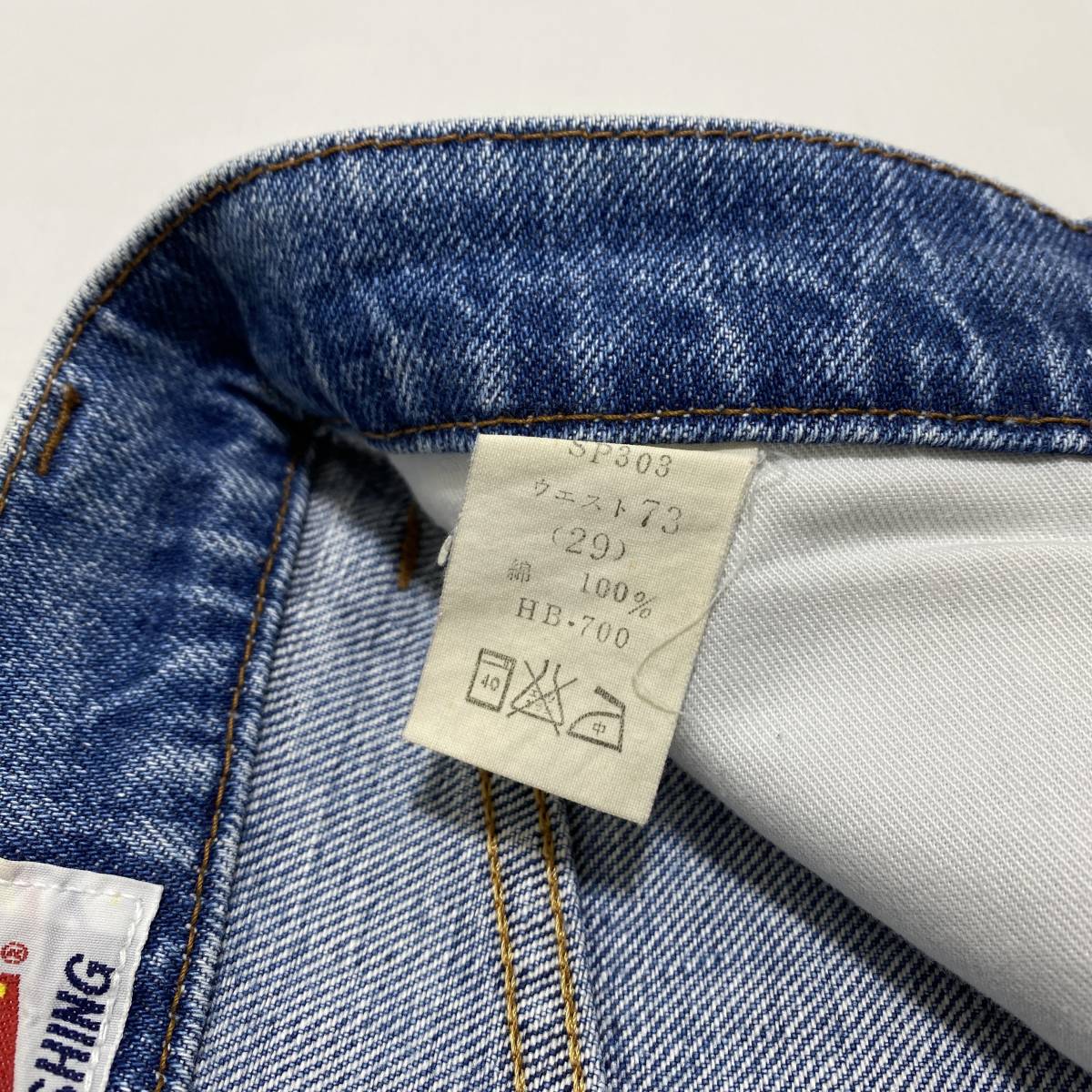 BIG JOHN Big John BIG-WASHING конический джинсы Denim 29 индиго мужской Vintage сделано в Японии 24-0123