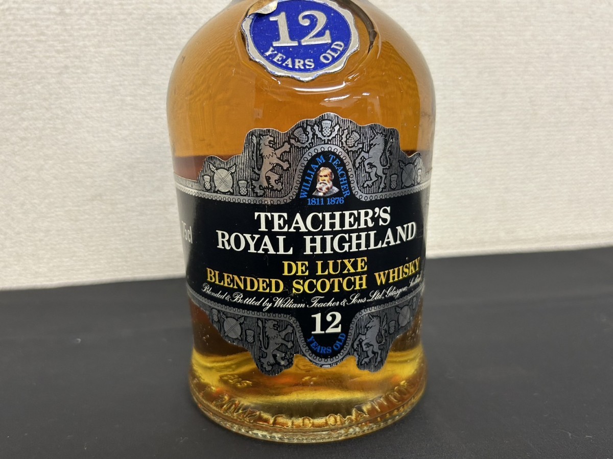 未開栓　A3　TEACHER'S　ティーチャーズ　ROYAL HIGHLAND　ロイヤルハイランド　12年　スコッチウイスキー　750ml　43％　現状品_画像2