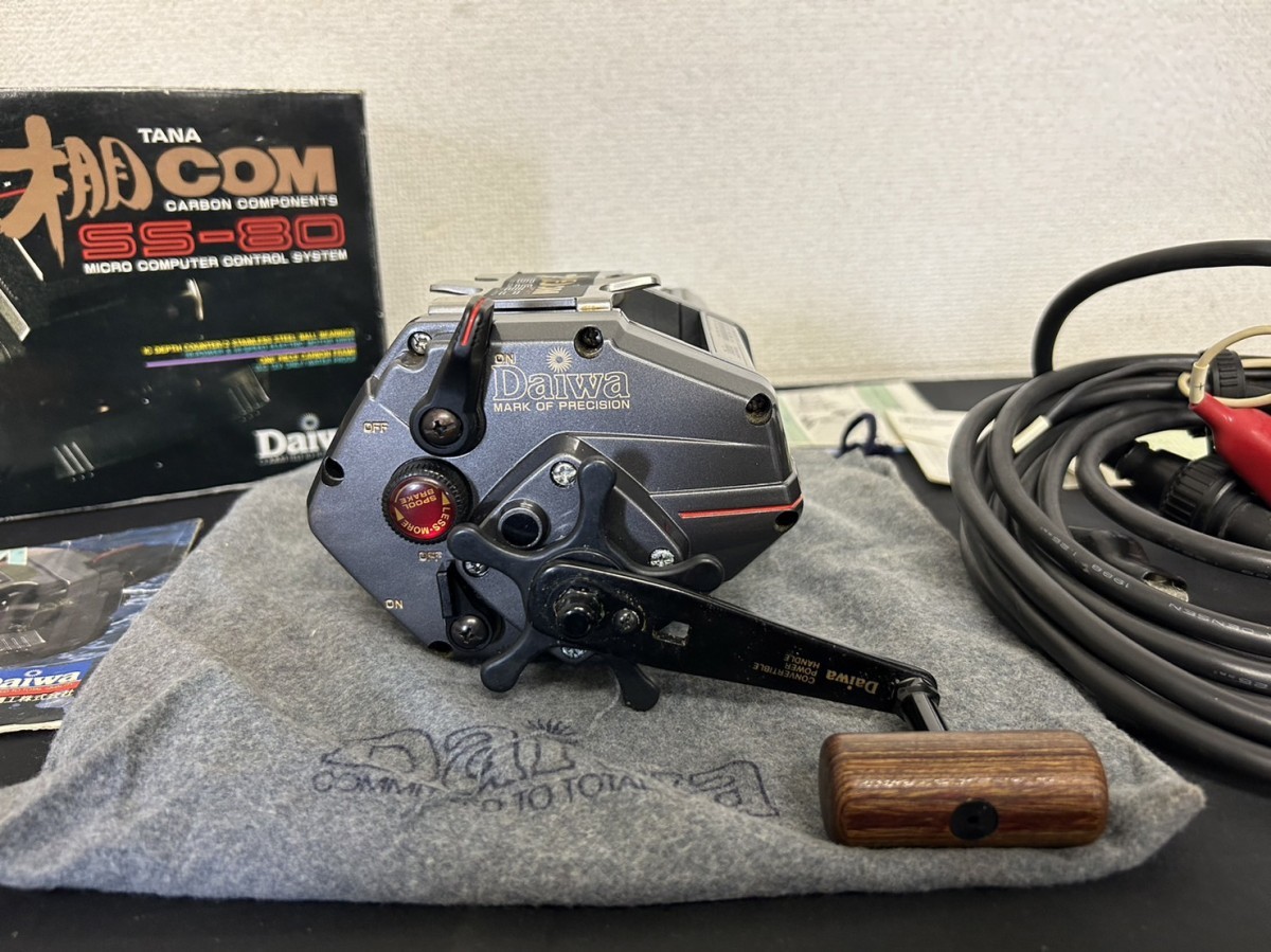 A3　DAIWA　ダイワ　棚COM　SS-80　TANACOM　電動リール　フィッシング　元箱付　釣具　現状品_画像8