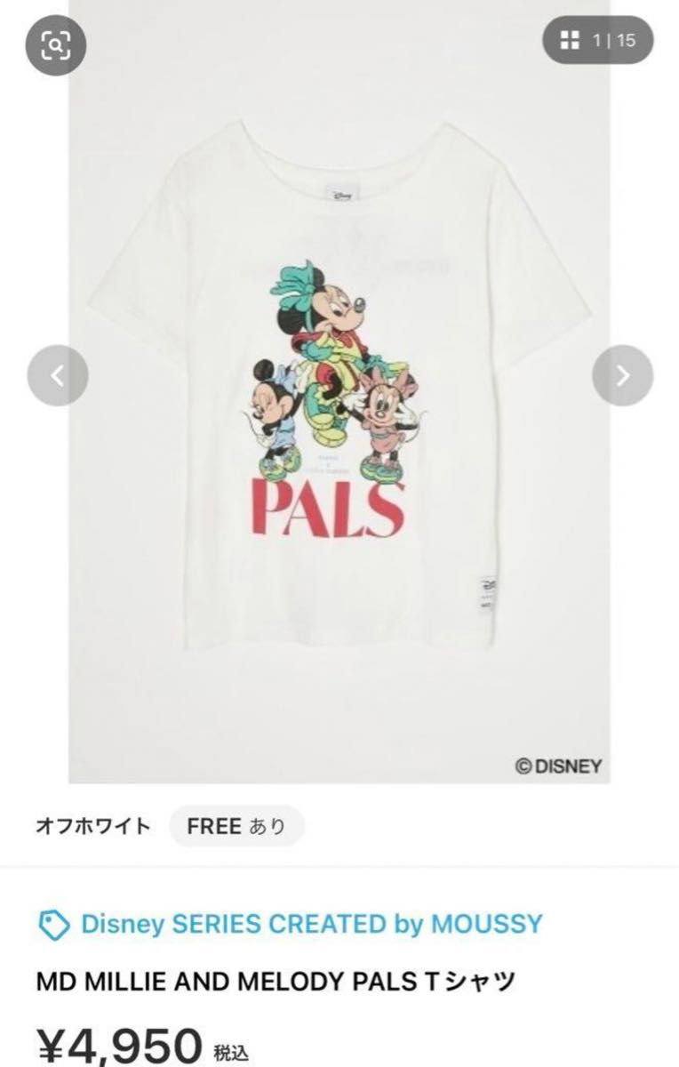 moussy ディズニー Tシャツ