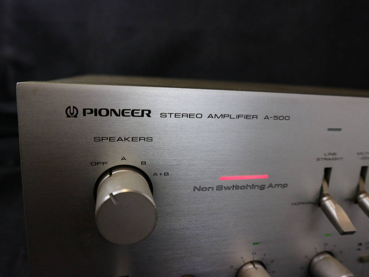 【中古現状品】Pioneerパイオニア オーディオ ステレオ プリメインアンプ A-500 動作品 オーディオ機器の画像3