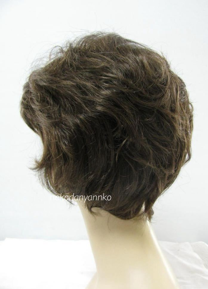  new goods! unused nature wig wig medical care for also natural Brown tea color *... man and woman use heat-resisting full wig safety Mrs. free shipping 