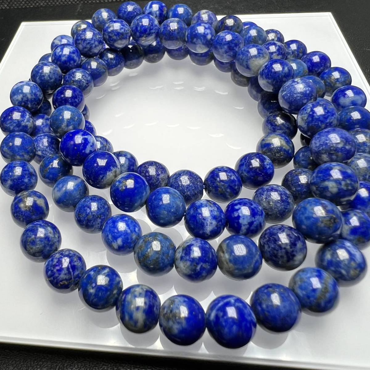  high quality natural lapis lazuli 7.5mm 2 ream minute 76cm bracele 4 pcs minute 