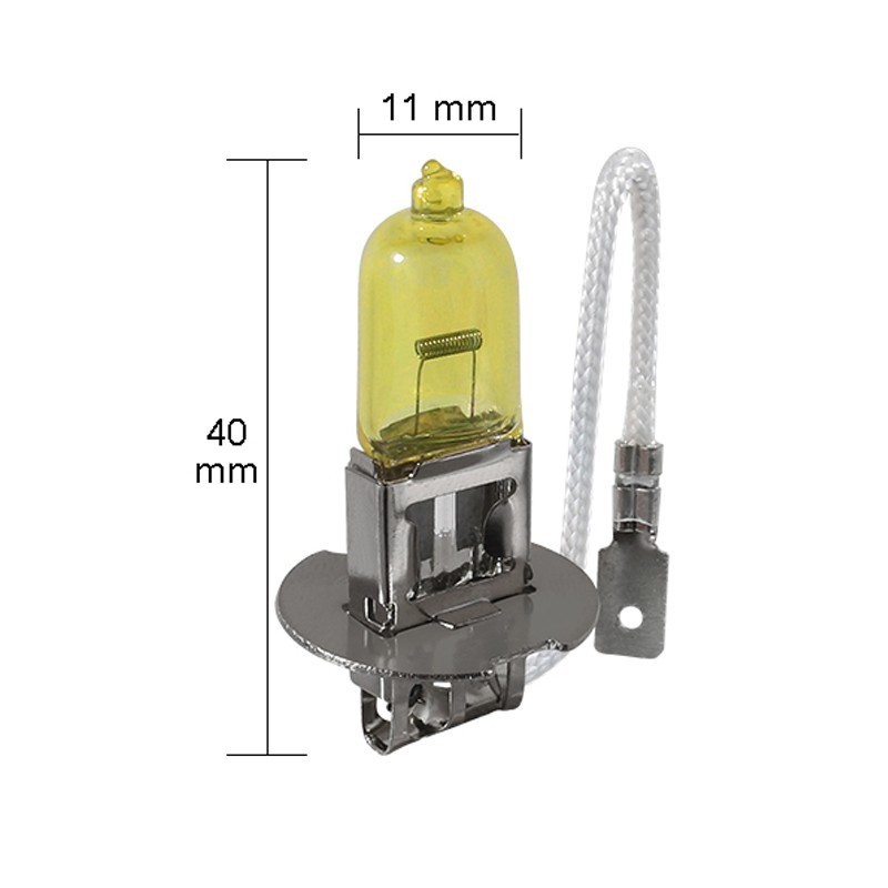 新品/ハロゲンH3バルブ・イエロー/55W×2個セット_画像3