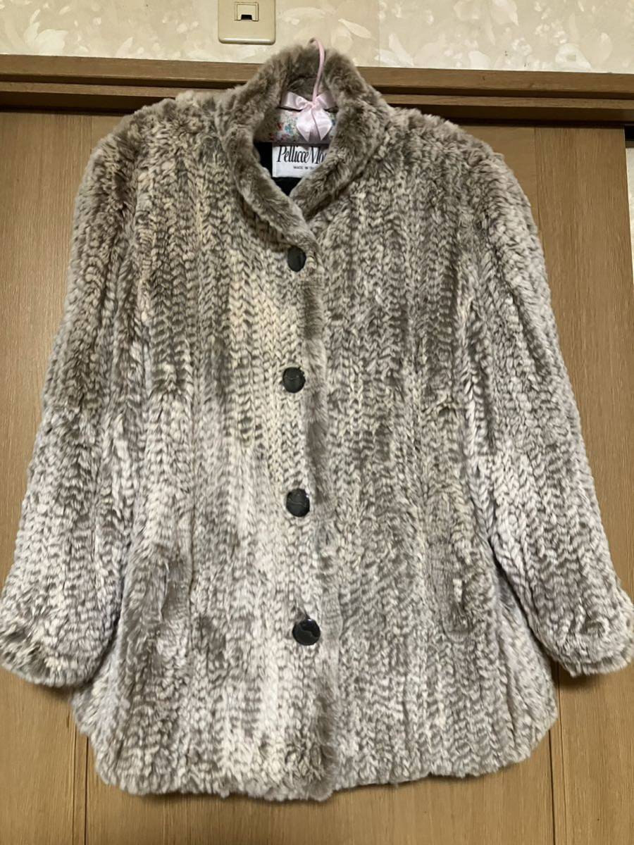 メ3987《最高級毛皮》Pellicce Moda ラビットファーイタリー|