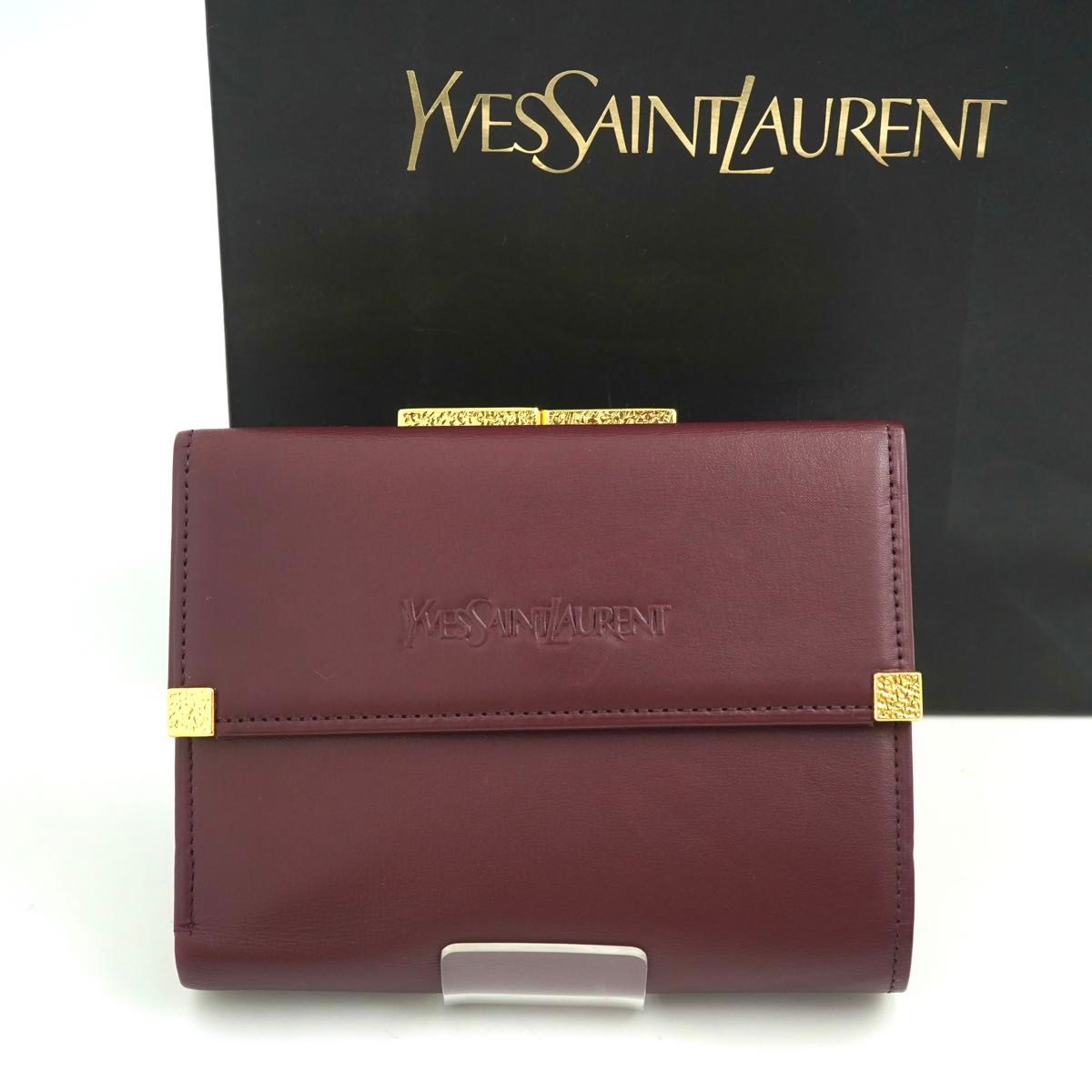 新品未使用　Yves Saint Laurent ミニ財布　がま口　YSL