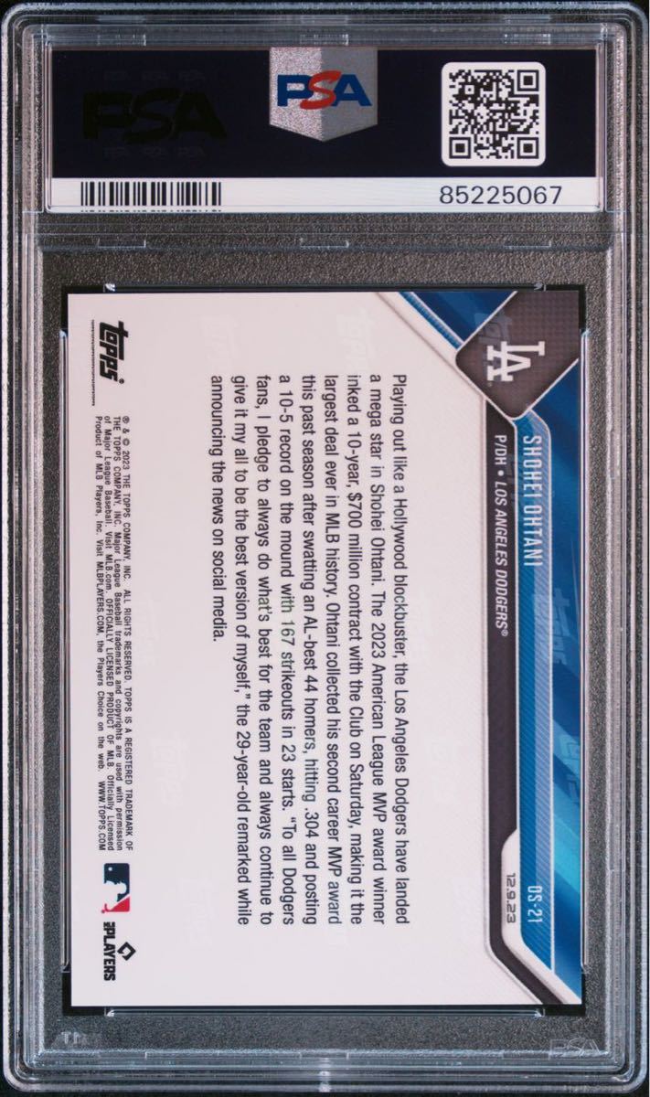 Topps Now 大谷翔平 2023 Dodgers 24時間限定販売カード OS-21 初ドジャースカード オークション　一円出品　psa10 GEMMINT _画像2