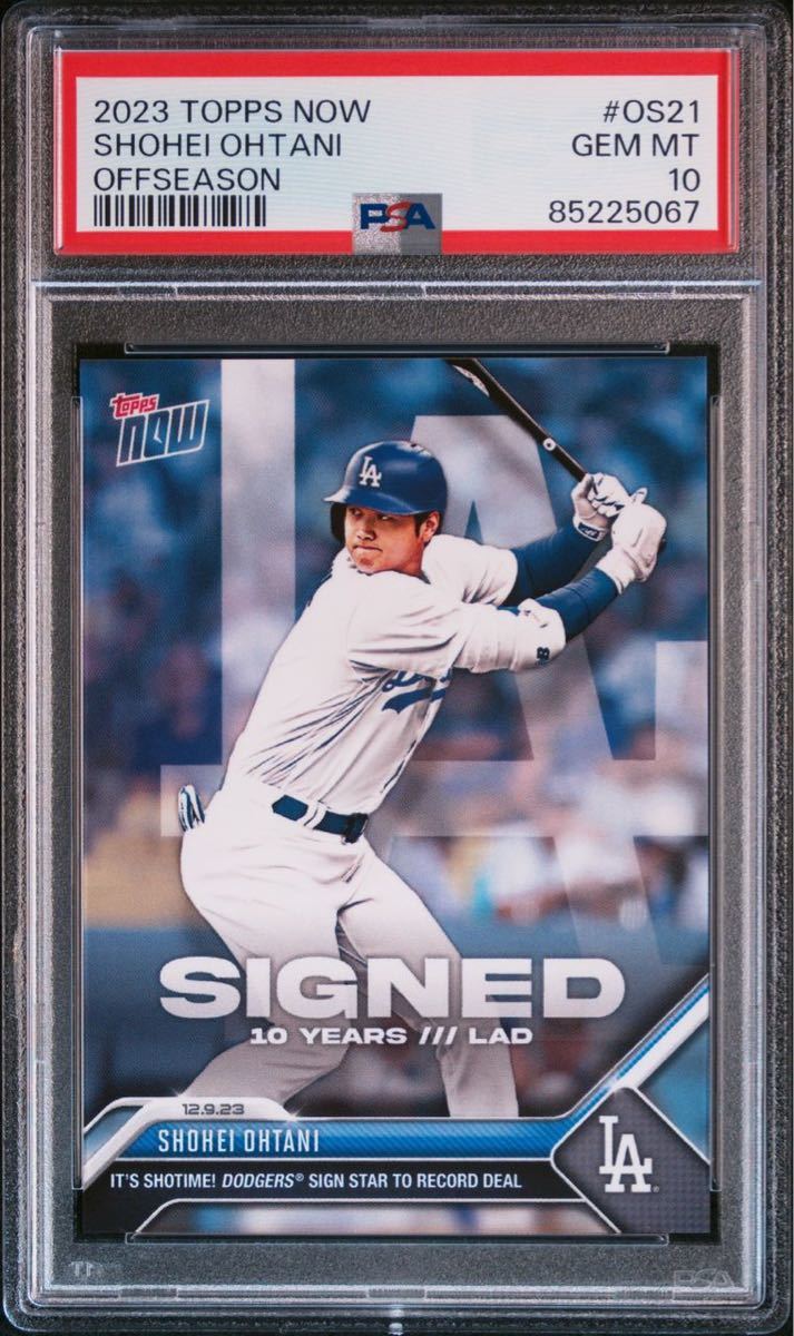 Topps Now 大谷翔平 2023 Dodgers 24時間限定販売カード OS-21 初ドジャースカード オークション　一円出品　psa10 GEMMINT _画像1