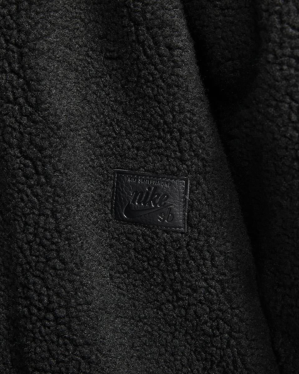 新品 送料込 NIKE SB SHERPA PARKA Mサイズ 黒 ナイキ エスビー シェルパ パーカー FLEECE フリース ボア ジャケット ルーズフィット_画像5