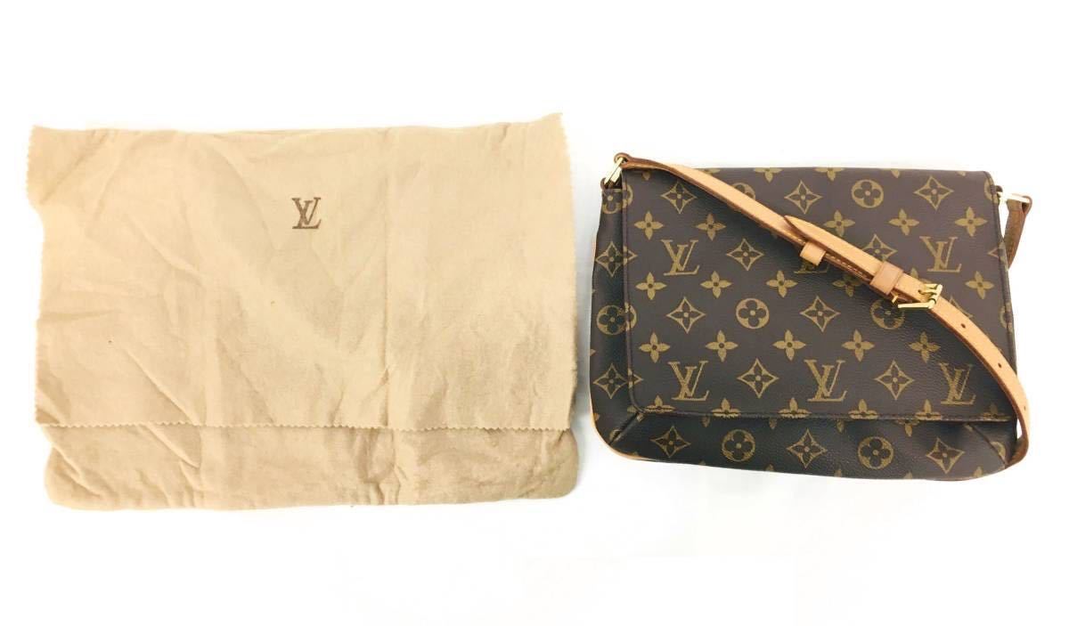 T01/140 LOUIS VUITTON ルイヴィトン モノグラム柄 ショルダーバッグ ゴールド金具 ブラウン　_画像3