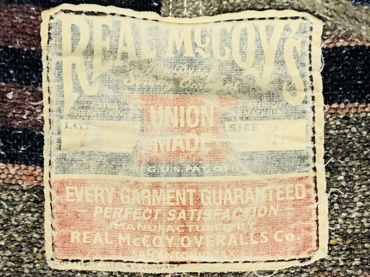 187 旧Real McCoy's リアルマッコイズ 30s デニムカバーオール チンスト チェンジボタン 裏地ブランケット デニムカバーオール 721075の画像8