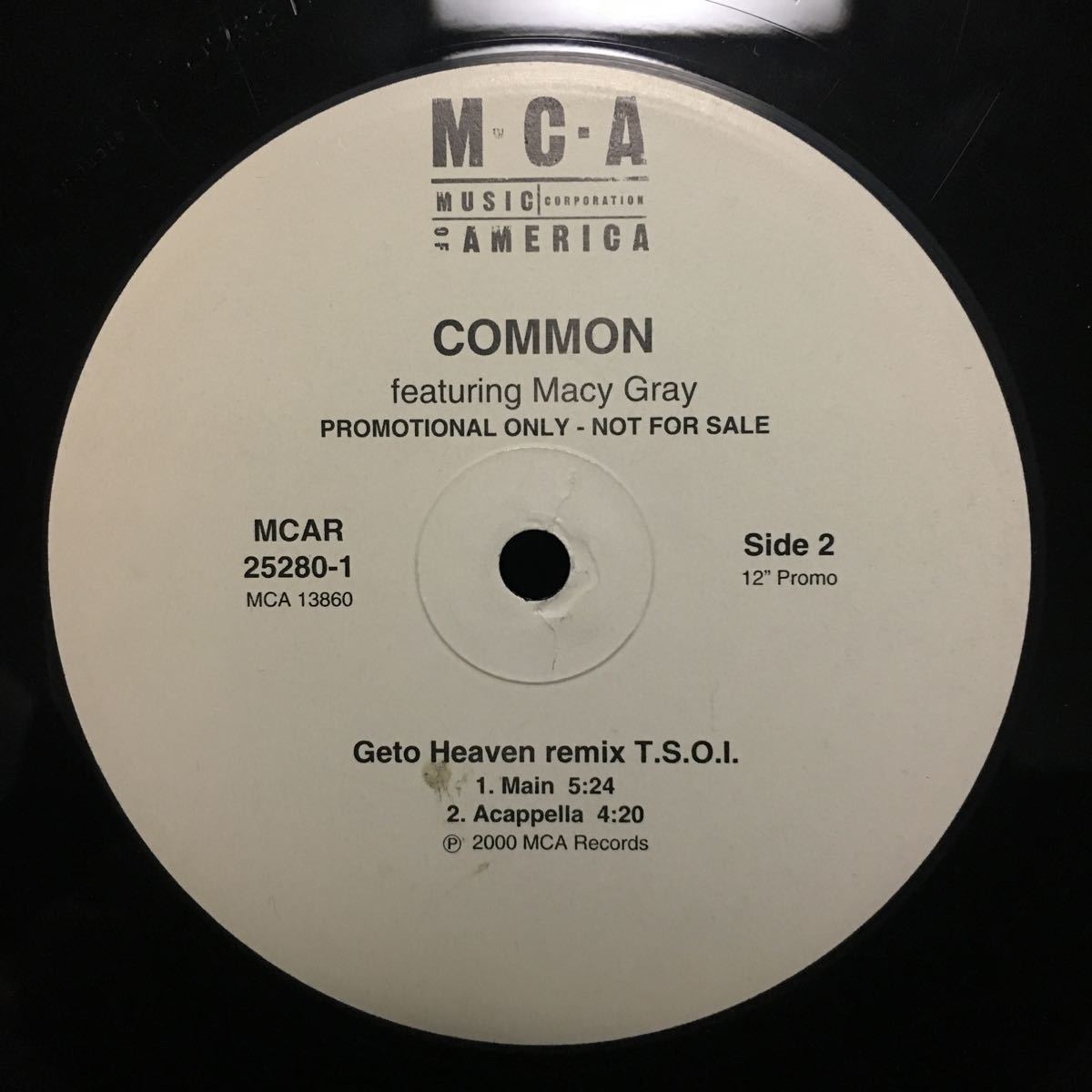 COMMON feat Macy Gray / GETO HEAVEN REMIX T.S.O.I. / 12 レコード プロモ_画像2
