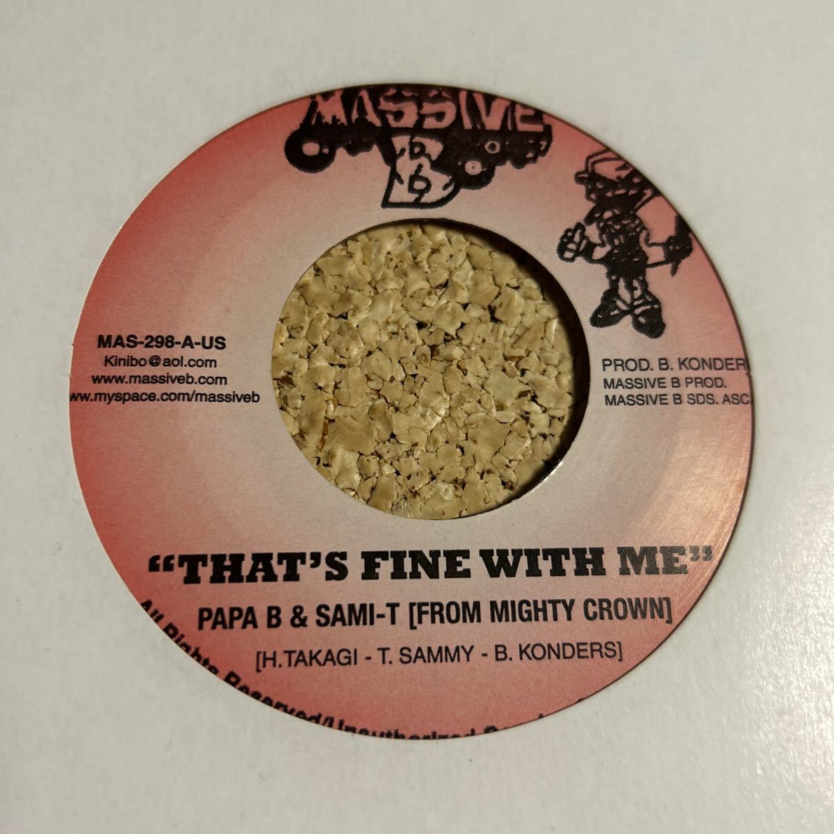 THAT'S FINE WITH ME / PAPA-B & SAMI-T(MIGHTY CROWN) / BADDER DEN DEM/BURRO BANTON / 7 EP 2枚セット レコード_画像1