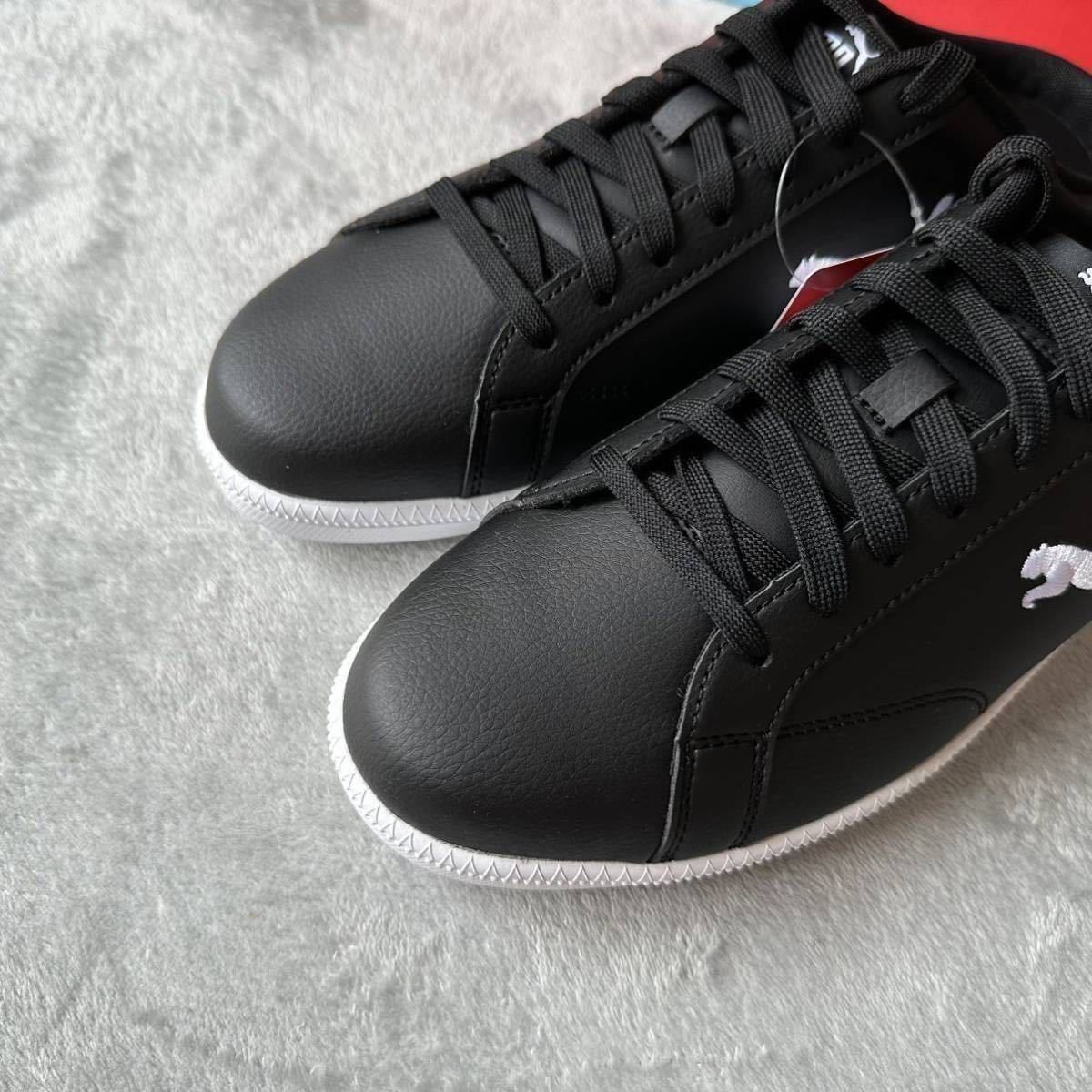 27.5cm 新品 PUMA プーマ ミュール スリッポン 黒 ブラック 白 スマッシュ キャット SL スニーカー シューズ サンダル メンズ 394188-02_画像3