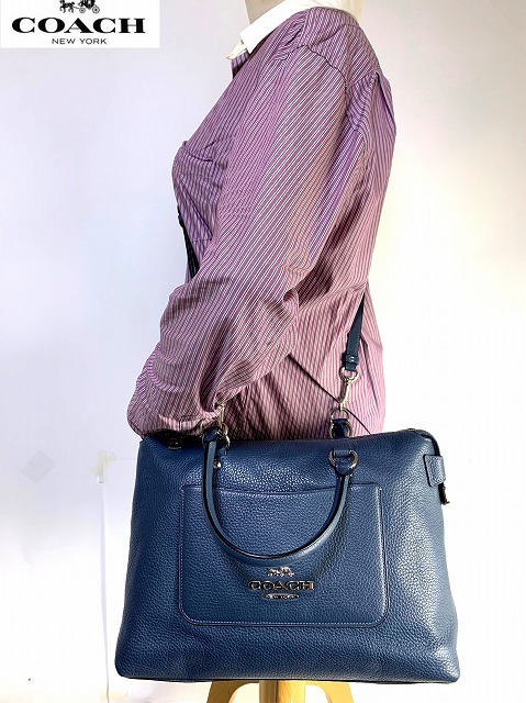  ultimate beautiful goods * free shipping * Coach COACH pebble leather emasa che ru2WAY shoulder handbag 