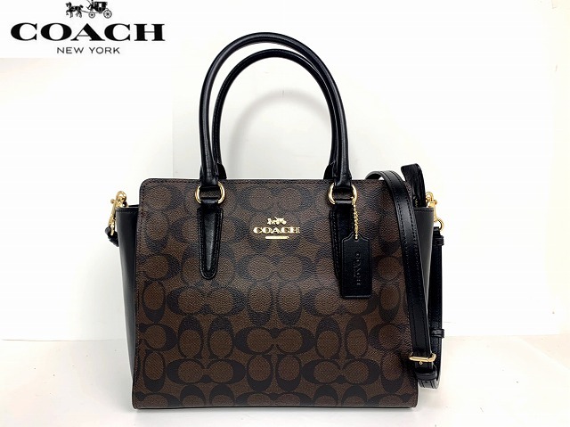  ultimate beautiful goods * free shipping * Coach COACH signature leather sa che ru2Way handbag shoulder bag *