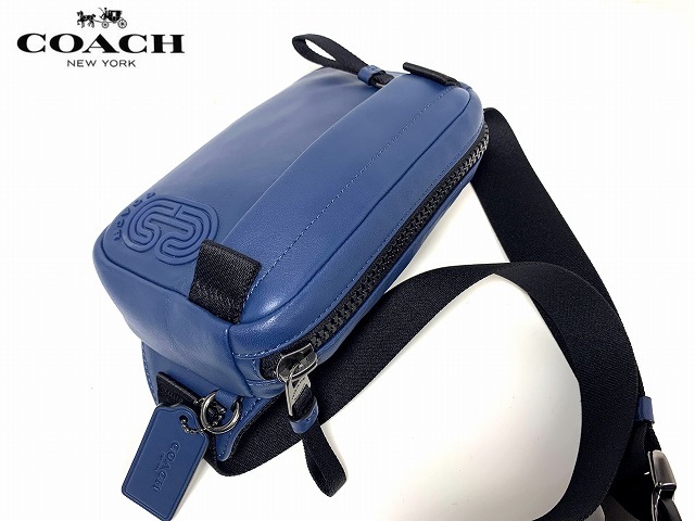 新品同様★送料無料★ コーチ COACH メンズ レザー ミニ エッジ ウエスト ベルト バッグ ショルダーバッグ