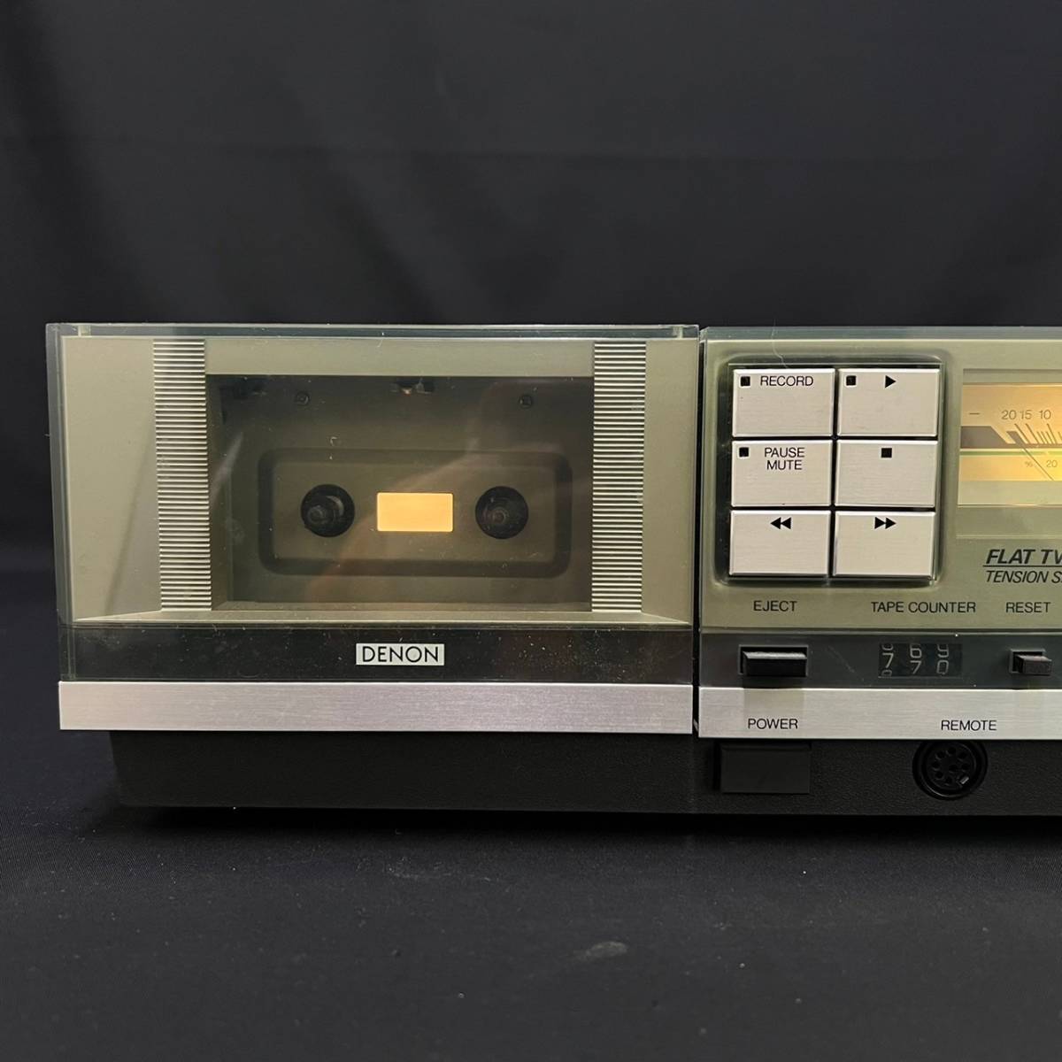 BAg085I 120 DENON DR-F7 STEREO CASSETTE TAPE DECK デノン ステレオカセットデッキ オーディオ機器 レトロ_画像2