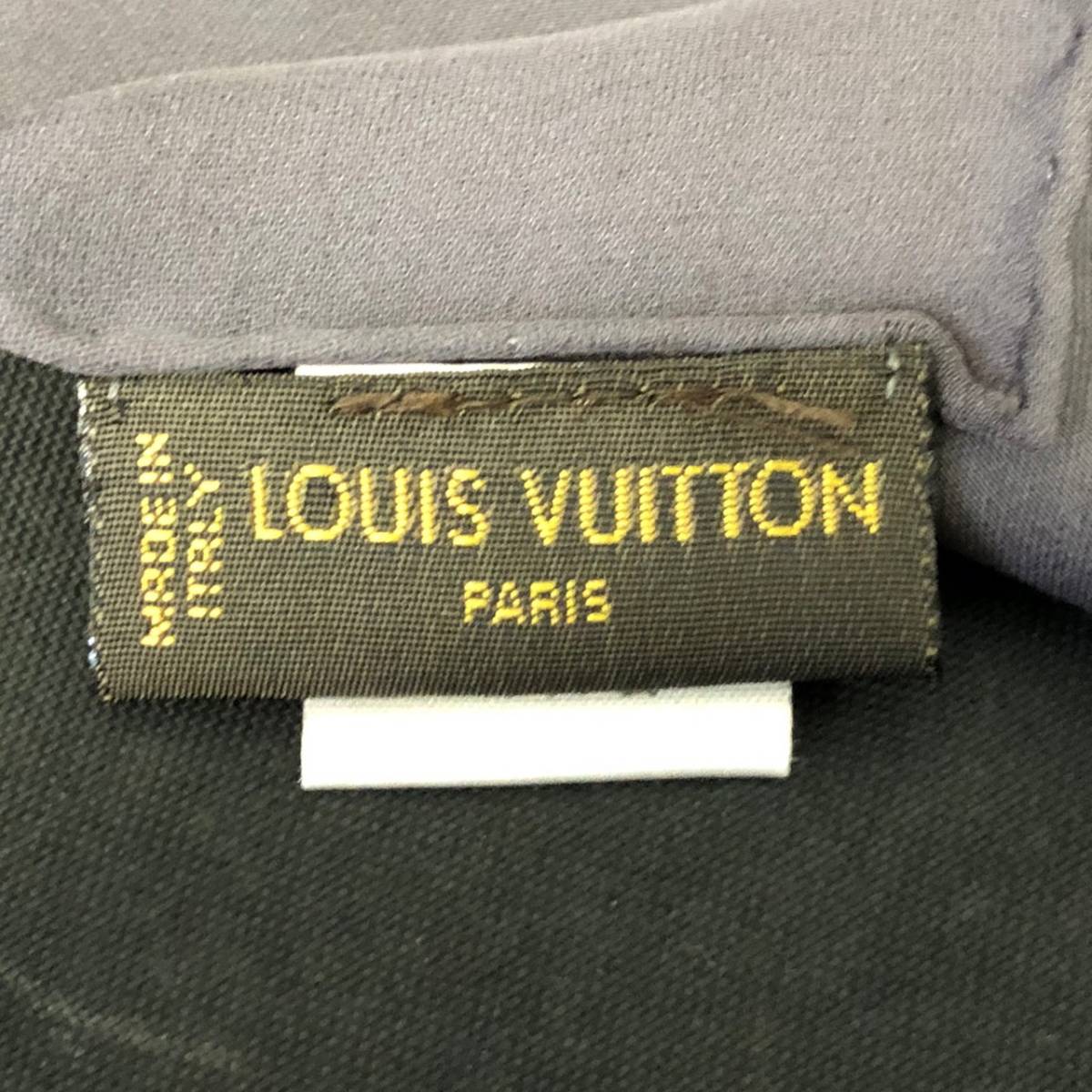 BAm124C 60 ⑪ Louis Vuitton ルイヴィトン ストール モノグラム グレー シルク ナイロン レディース アクセサリー_画像5