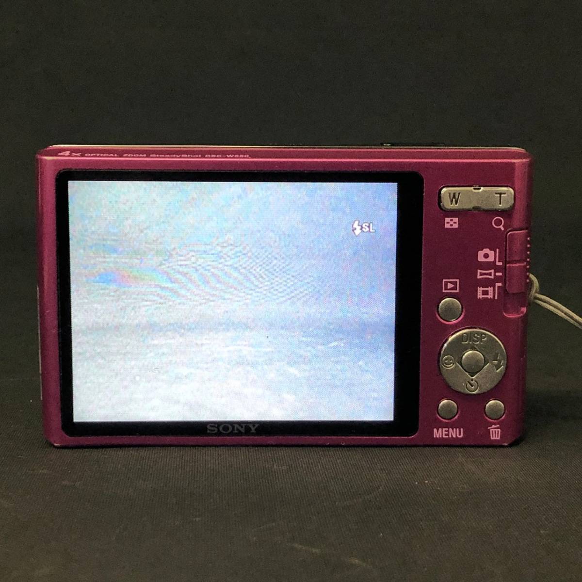 BAm134I 60 SONY DSC-W550 Cyber-shot サイバーショット デジタルカメラ ピンク SDカード8GB 説明書付き 充電器 ケース_画像4