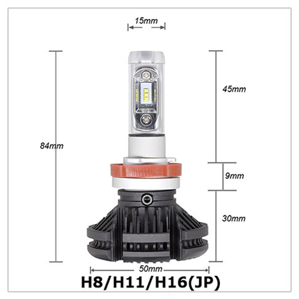 LEDヘッドライト H8/H11/H16兼用 DC12V 12000ルーメン 6500K 3000K/8000K変色可 車検対応 2本セット 2年保証_画像7