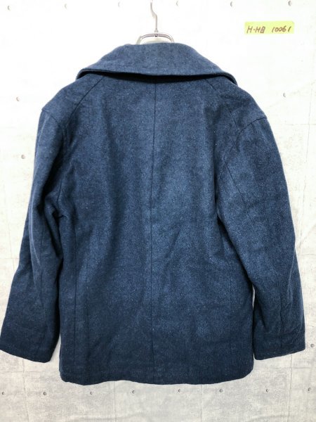 Navy navy reverse side quilting pea coat outer feather weave navy blue navy L