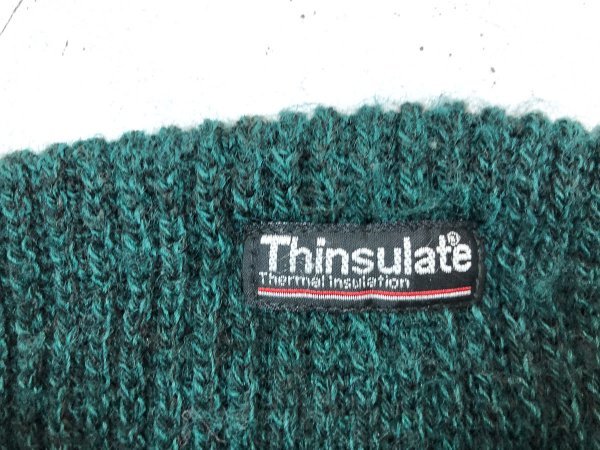 ＜送料無料＞ Thinsulate シンサレート トナカイ柄 ニット帽 キャップ 緑 グリーン_画像4