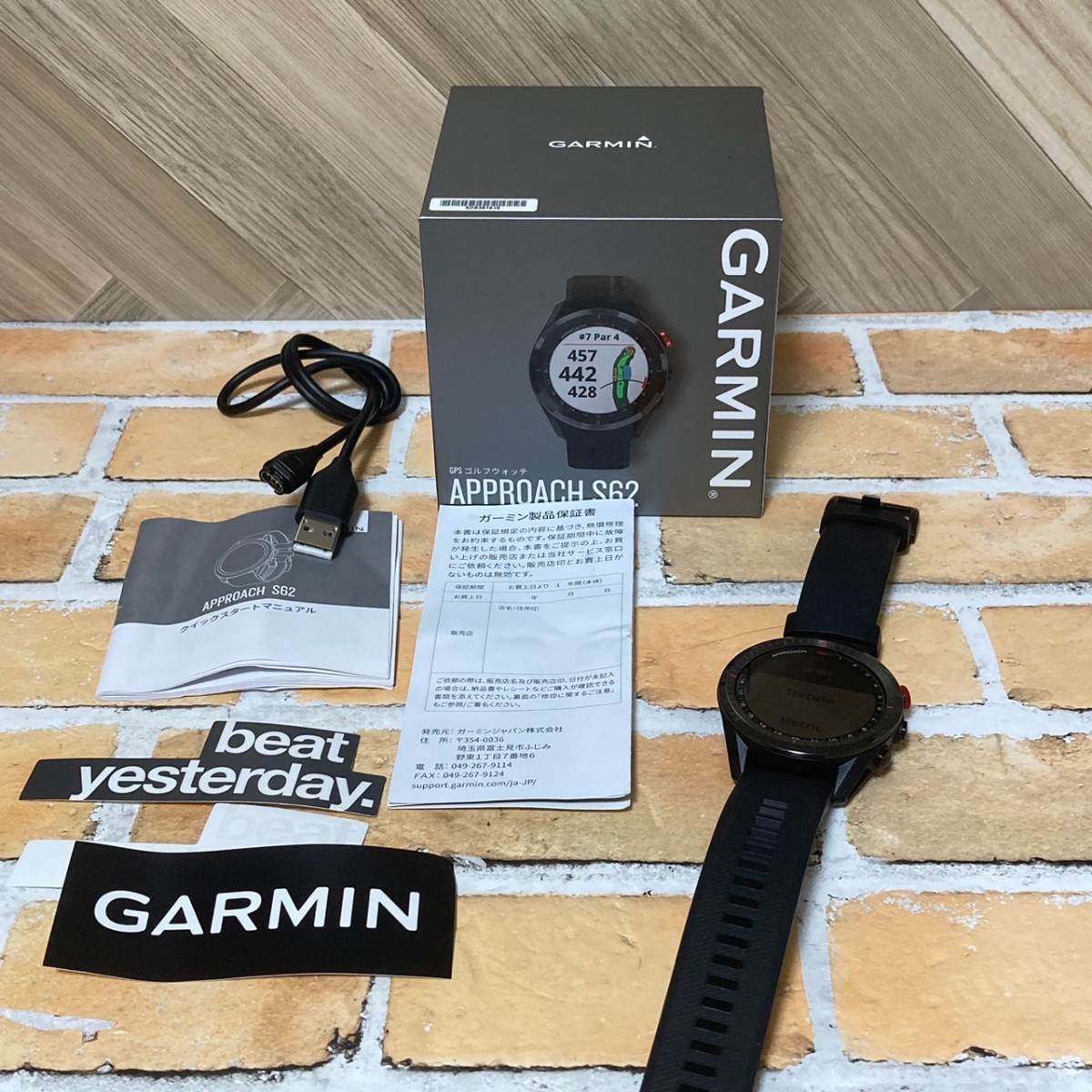 美品 GARMIN APPROACH S62 ブラック - 時計