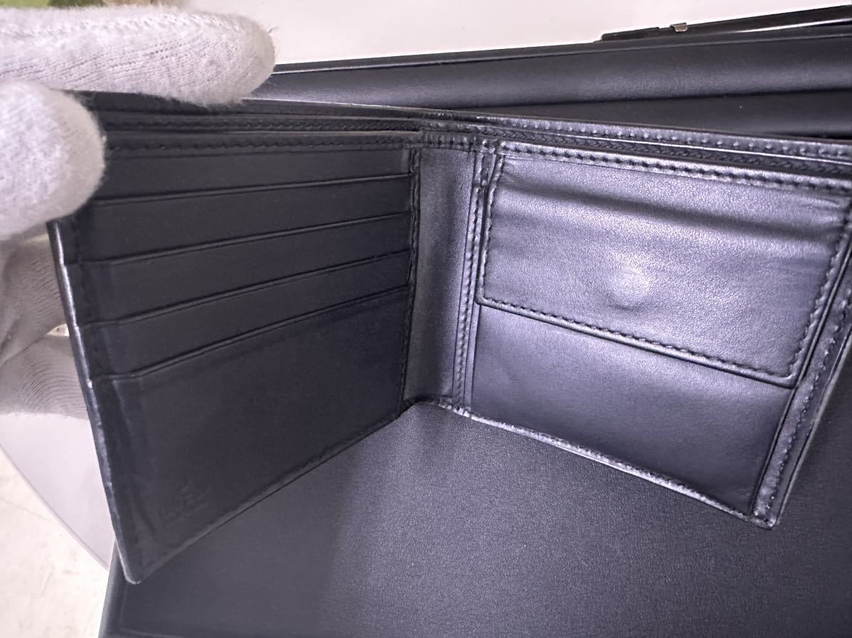 【美品】GUCCI グッチ 二つ折り財布 サイフ ウォレット GGスプリーム PVC レザー キングスネーク ヘビ ミケーレ期 メンズ レディースの画像4