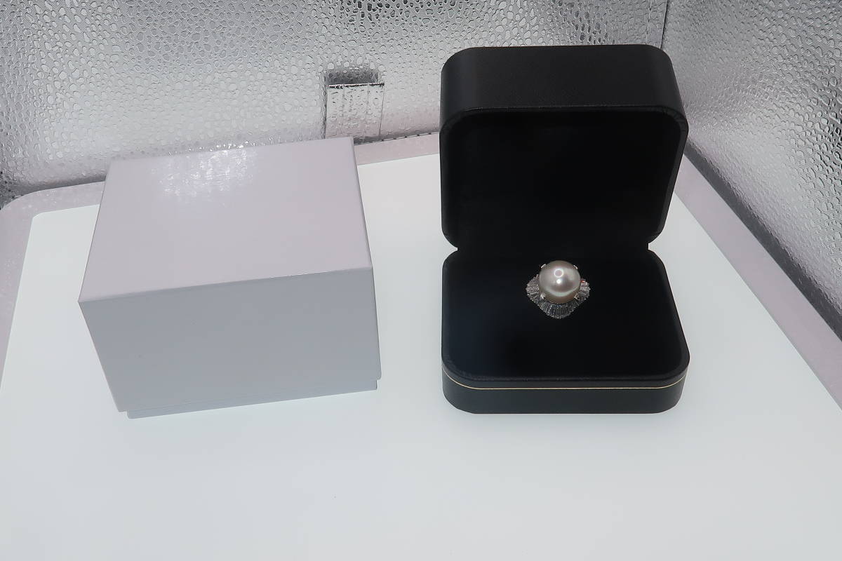 【楽天スーパーセール】 ▲▽Pt900 真珠 10.5号△▼ リング 1.8ct ダイヤモンド 13㎜玉 パール その他