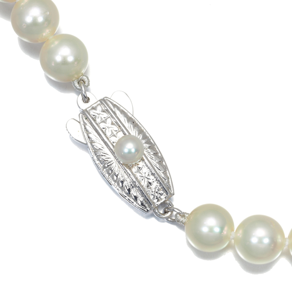  Mikimoto necklace pearl pearl 6.5-7.0mm silver sack BLJ