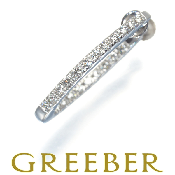 早割切符 ダイヤ イヤリング ポンテヴェキオ 0.18ct 限界値下げ品 BLJ K18WG 片耳 フープ ポンテヴェキオ