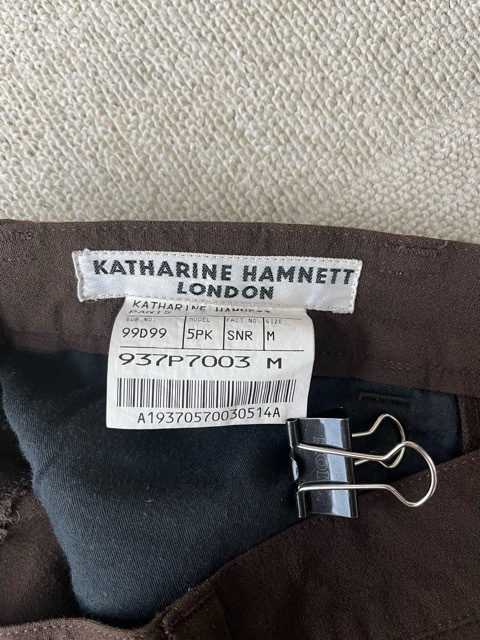 (I09749) キャサリン ハムネット/KATHARINE HAMNETT LONDON 当方メンズ　カジュアルパンツ　ブラウン　日本製　サイズM_画像2