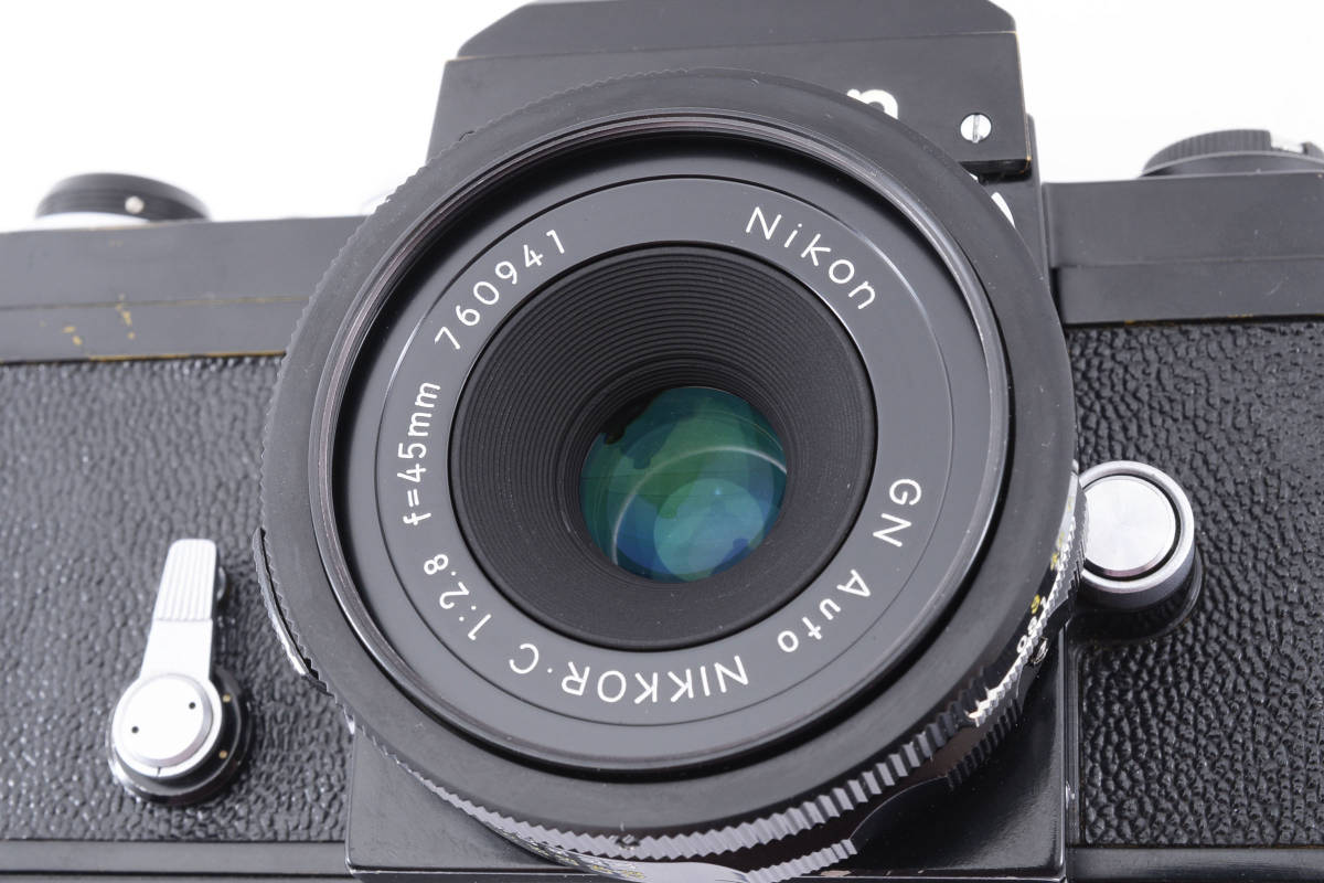 ニコン F ブラック アイレベル Fマウント 659万台 Nikon F Eyelevel GN Auto Nikkor 45/2.8付属 【動作確認済み】 #5134_画像9