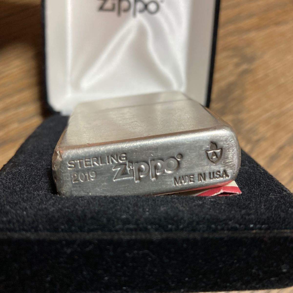 Zippo STERLING SILVER ジッポー スターリングシルバー 純銀 ハンマートーン2019年製 _画像6