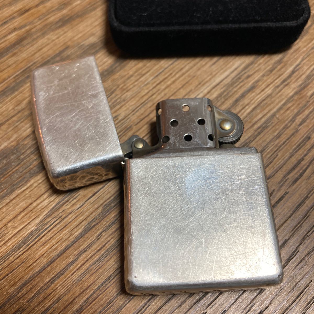 Zippo STERLING SILVER ジッポー スターリングシルバー 純銀 ハンマートーン2019年製 _画像9