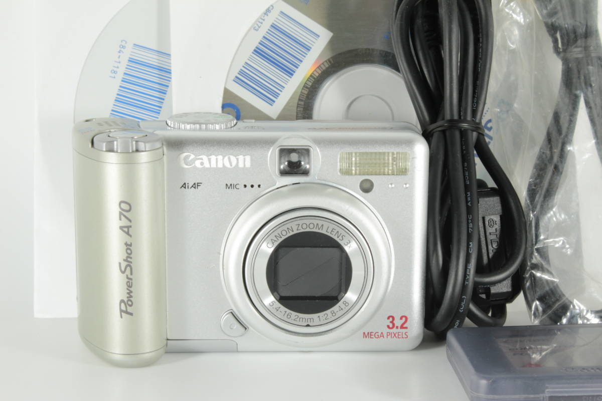 ★実用美品★ CANON キャノン PowerShot A70 PC1043 単三電池使用 ★動作OK★#11832_画像1