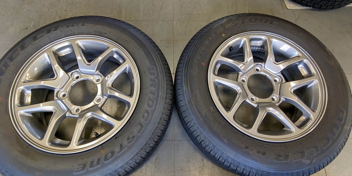 山口)スズキ ジムニー純正 16インチ 5.5J+22 5H/139.7 BS デューラー 175/80R16 中古 4本 【送料別途】 ▲C240121N02 MA21C_画像3