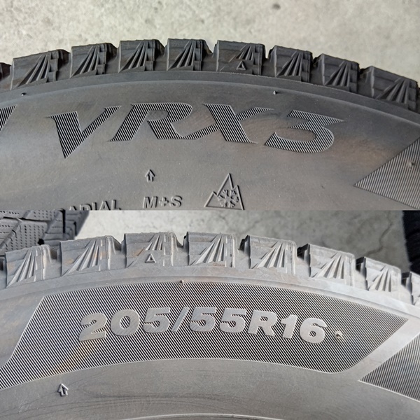 山口)Weds VELVA SPORT 16インチ 6.5J+47 5H/100 BS BLIZZAK VRX3 205/55R16 中古 4本 【送料別途】 ▲C240114N05 MA14C_画像7