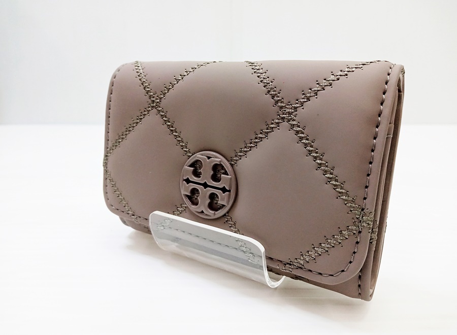 下松)【極美品】TORY BURCH トリーバーチ カードケース 150057 0723 グレー系 アウトレット品 ◆N2401025 MA12B