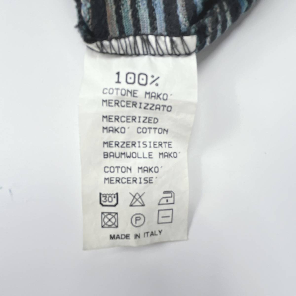 サイズ不明 イタリア製 FANGO ポロシャツ 総柄 ブラック 半袖 リユース ultramto ps0225