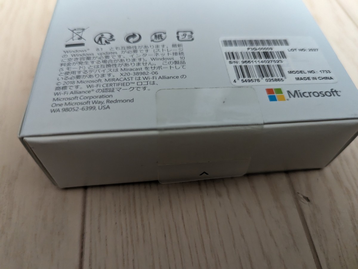 新品　未開封　Microsoft　 マイクロソフト ワイヤレス ディスプレイ アダプター P3Q-00009 Miracast ミラーリング Windows Surface 対応_画像3