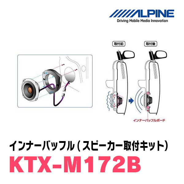 アルパイン / KTX-M172B　インナーバッフル・ミツビシ車用(スピーカー取付キット)　ALPINE正規販売店_画像3
