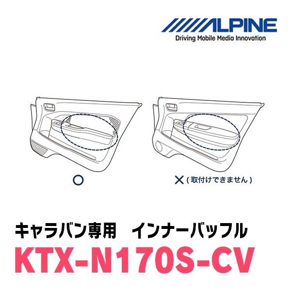 アルパイン / KTX-N170S-CV　インナーバッフル・ニッサン/キャラバン用(スピーカー取付キット)　ALPINE正規販売店_画像3