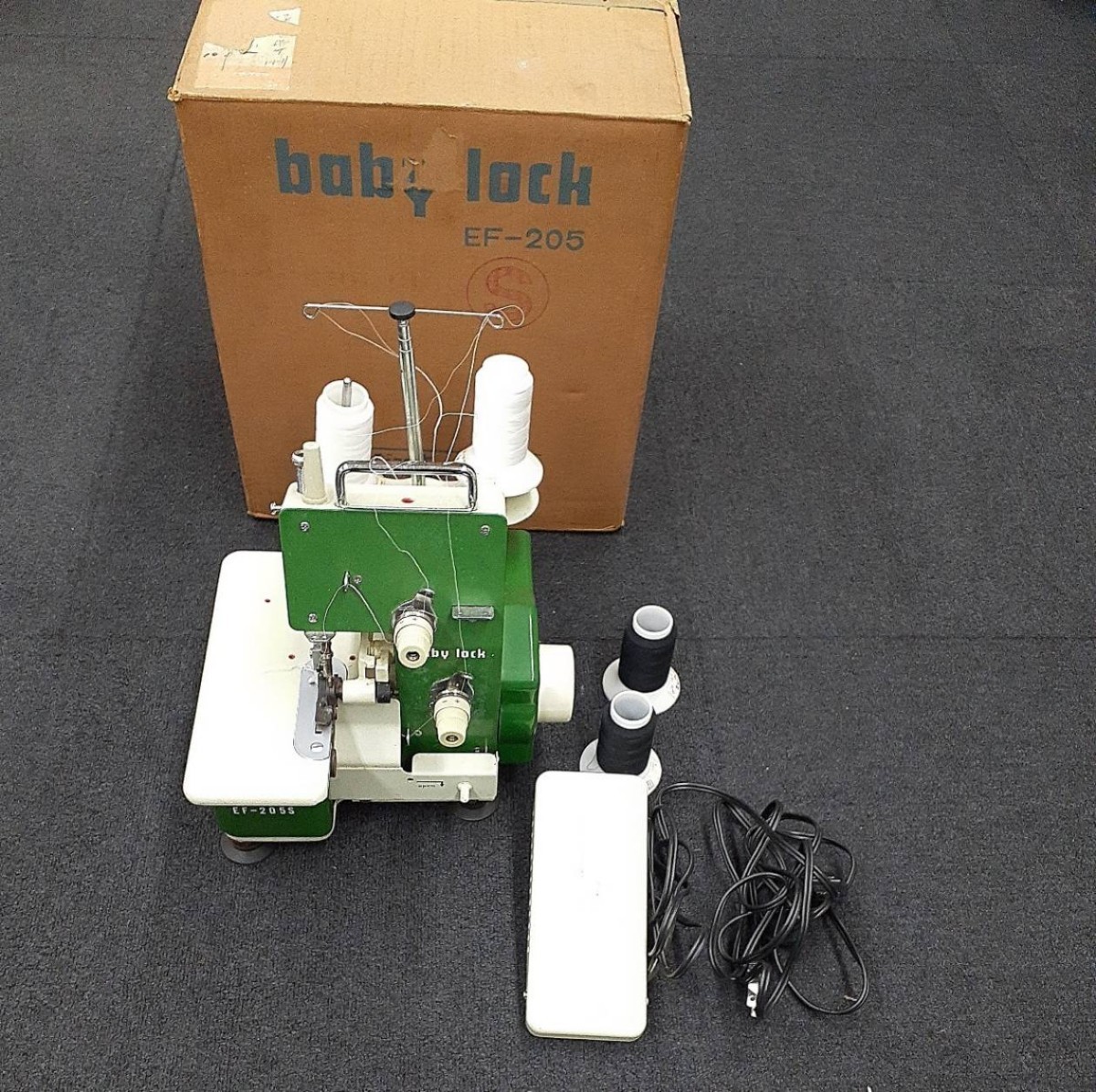 JUKI ジューキ baby lock ベビーロック ロックミシン EF-205S フットコントローラー 箱付き ジャンク品　み_画像1