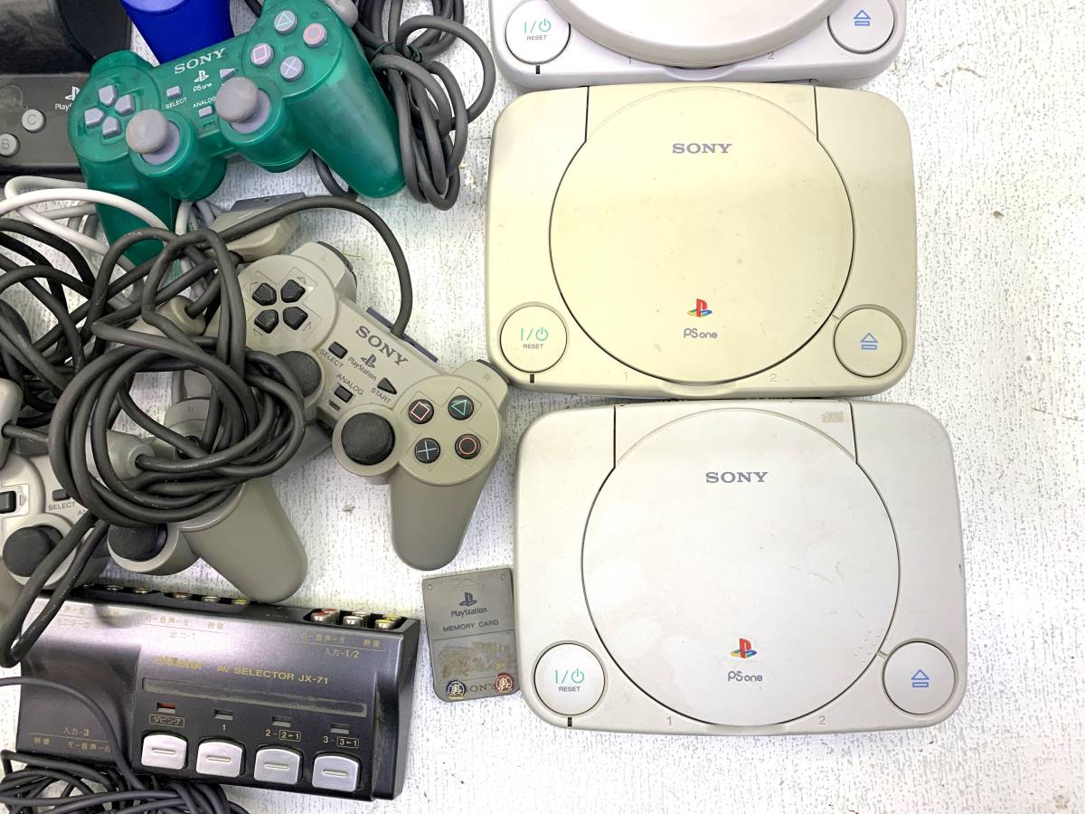 ■【ジャンク品/140】playstation 本体 コントローラー まとめ PSone つりコン 電車でGO ギターフリークコントローラー 他_画像6